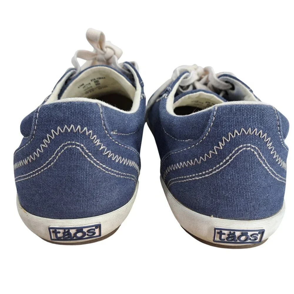 Taos Star Blue Low Top Tennis Shoes Sneakers Size 8.5 Indigo Comfort Canvas